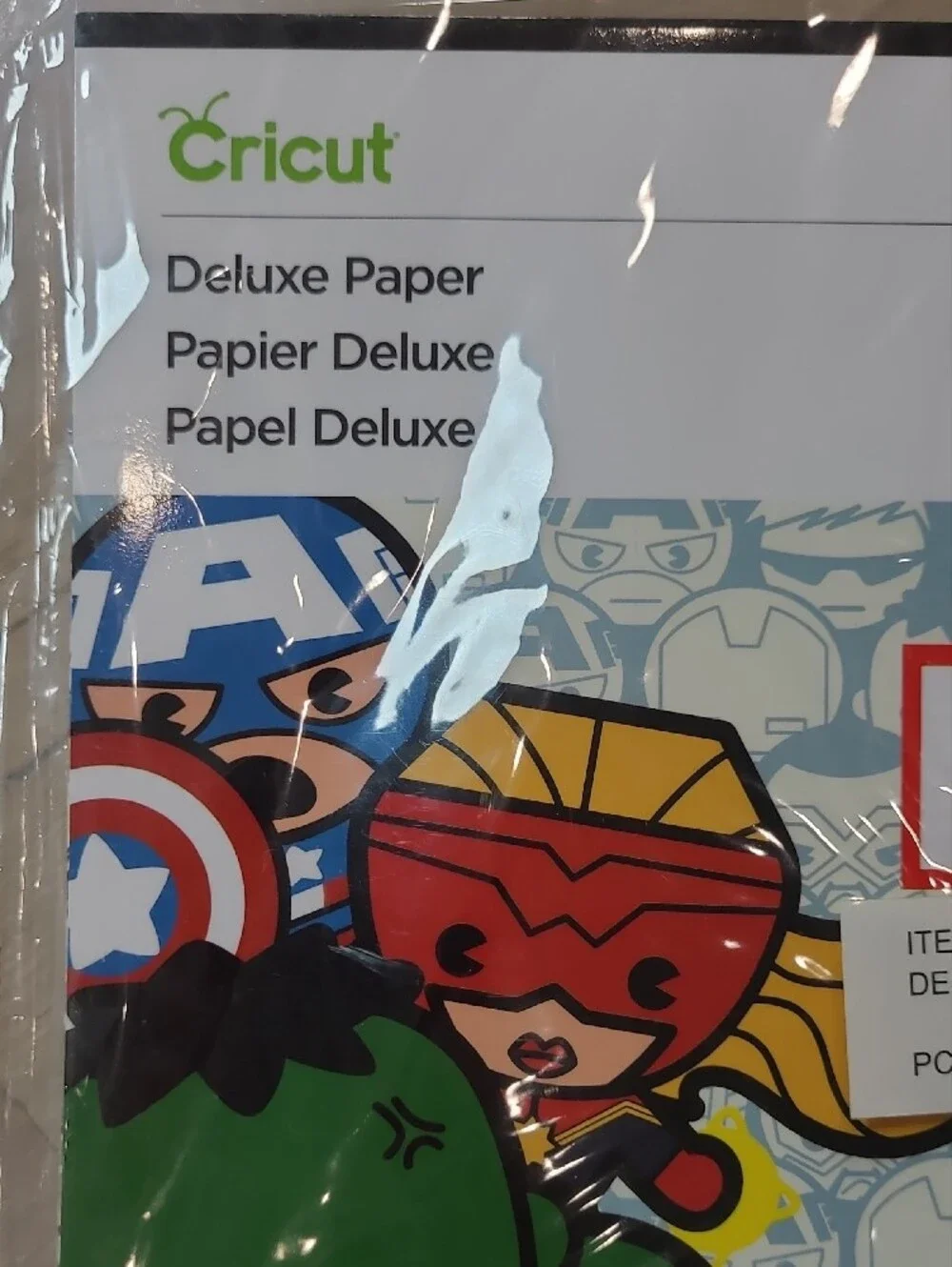 New Cricut Marvel Kawaii Deluxe Paper Pack -12x12 Character Heavy Card Stock